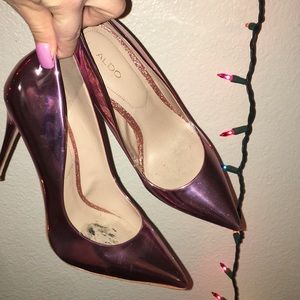 Pink Chrome high heels